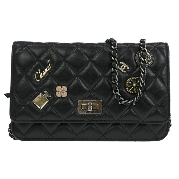 Chanel Calfskin Mademoiselle Lock Icon WOC Wallet on Chain Shoulder Bag 186697 - Picture 1 of 7